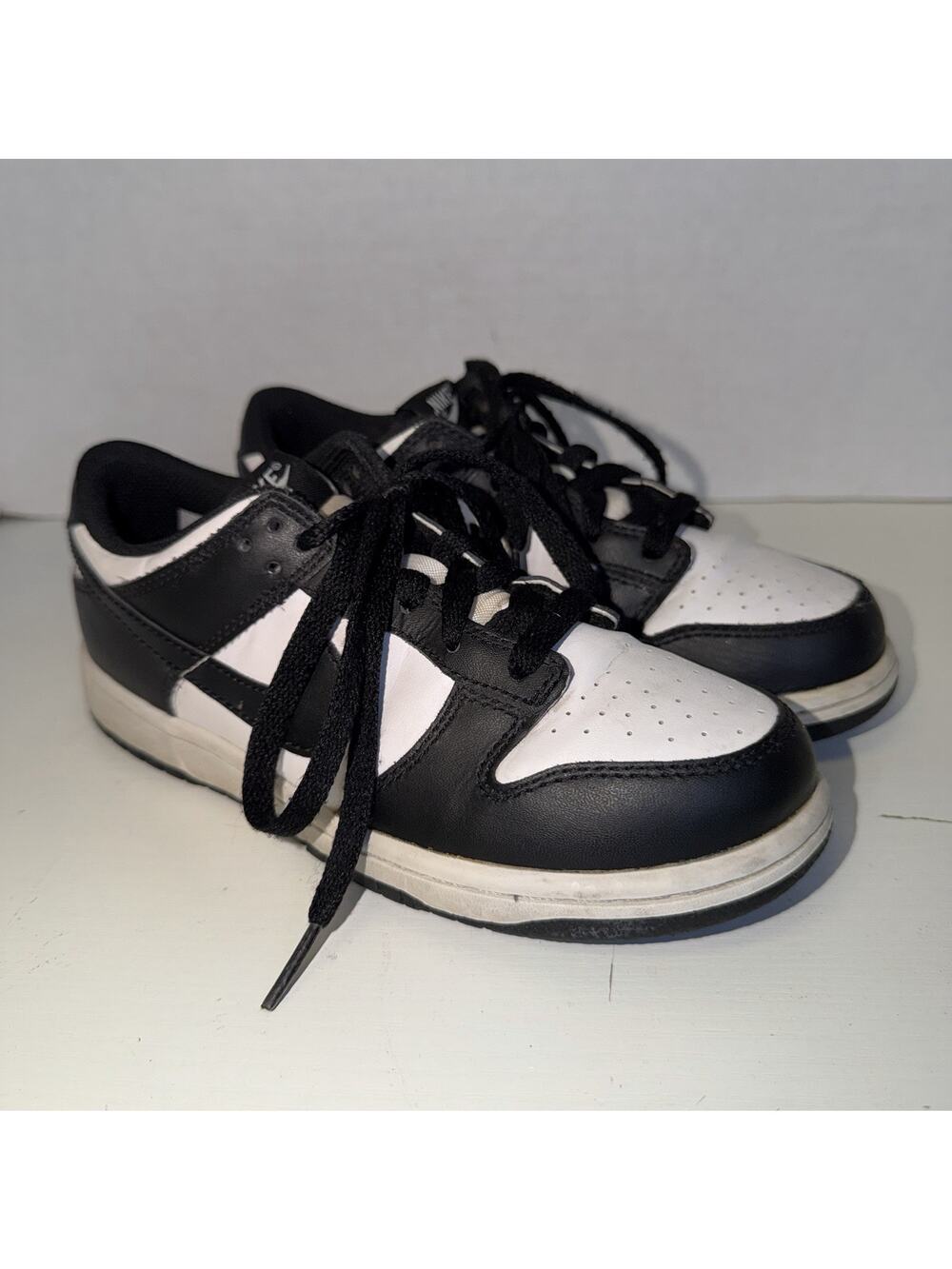 Youth Nike Dunk Panda Low Top Black & White Sneakers Shoes CW1588-100 Size 3Y